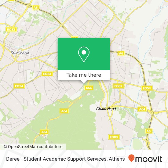 Deree - Student Academic Support Services map