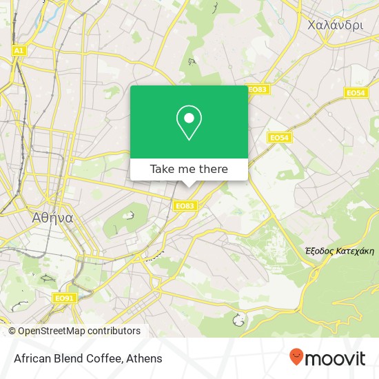 African Blend Coffee map