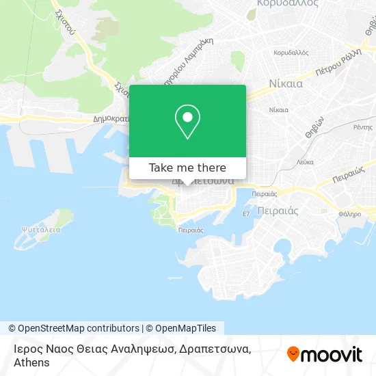 Ιερος Ναος Θειας Αναληψεωσ, Δραπετσωνα map