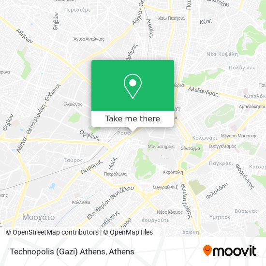 Technopolis (Gazi) Athens map