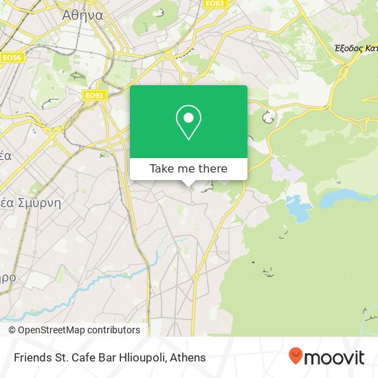 Friends St. Cafe Bar Hlioupoli map