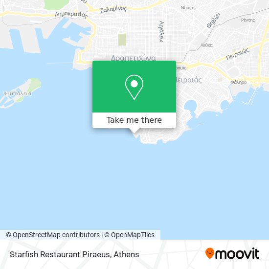 Starfish Restaurant Piraeus map