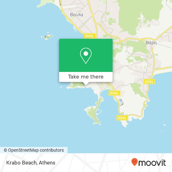Krabo Beach map