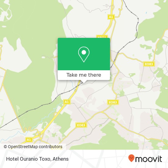 Hotel Ouranio Toxo map