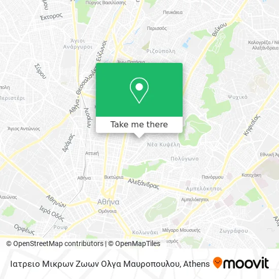 Ιατρειο Μικρων Ζωων Ολγα Μαυροπουλου map