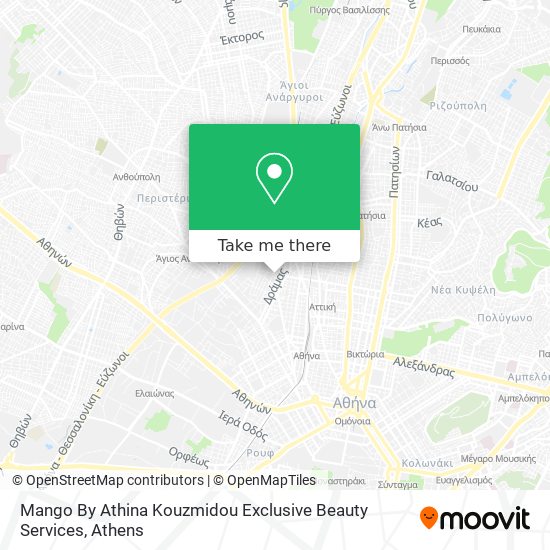 Mango By Athina Kouzmidou Exclusive Beauty Services map