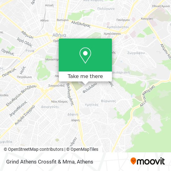 Grind Athens Crossfit & Mma map