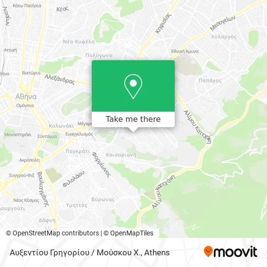 Αυξεντίου Γρηγορίου / Μούσκου Χ. map
