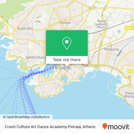 Crash Culture Art Dance Academy-Peiraia map