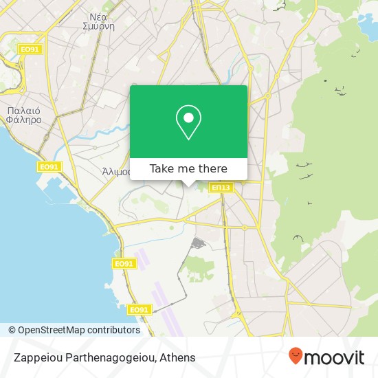 Zappeiou Parthenagogeiou map