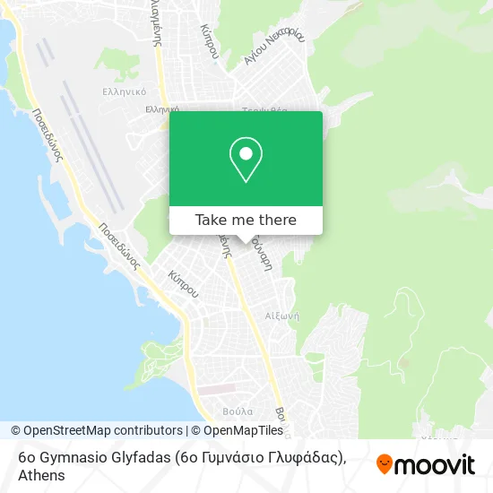 6o Gymnasio Glyfadas (6ο Γυμνάσιο Γλυφάδας) map