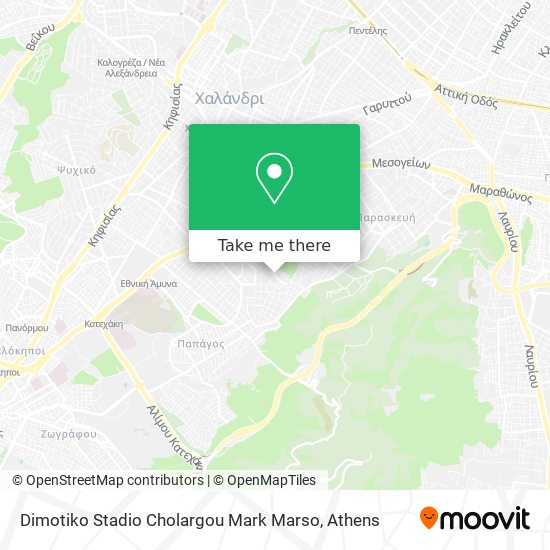 Dimotiko Stadio Cholargou Mark Marso map