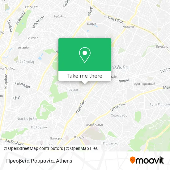 Πρεσβεία Ρουμανία map
