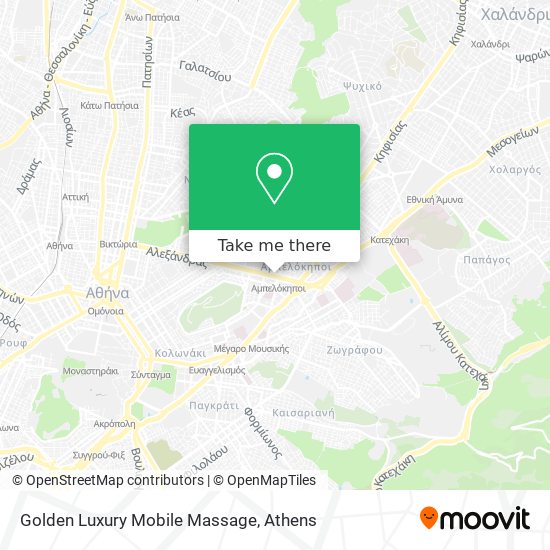 Golden Luxury Mobile Massage map