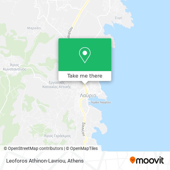Leoforos Athinon-Lavriou map