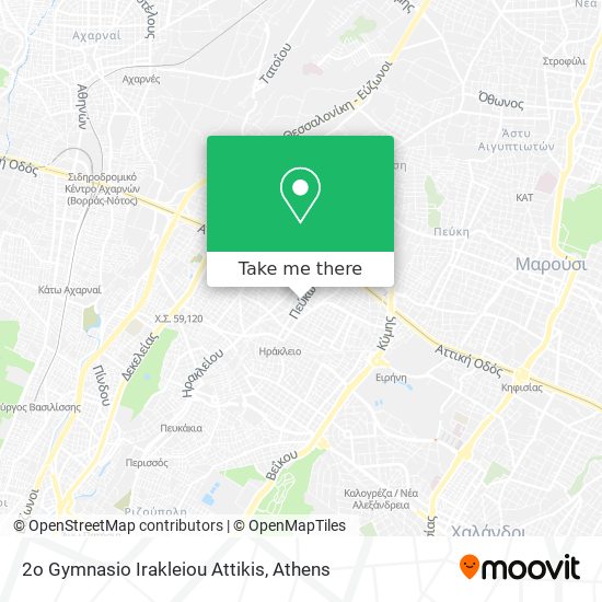 2o Gymnasio Irakleiou Attikis map