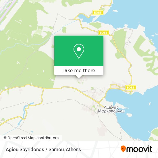 Agiou Spyridonos / Samou map