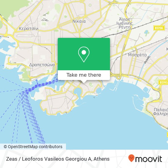 Zeas / Leoforos Vasileos Georgiou A map