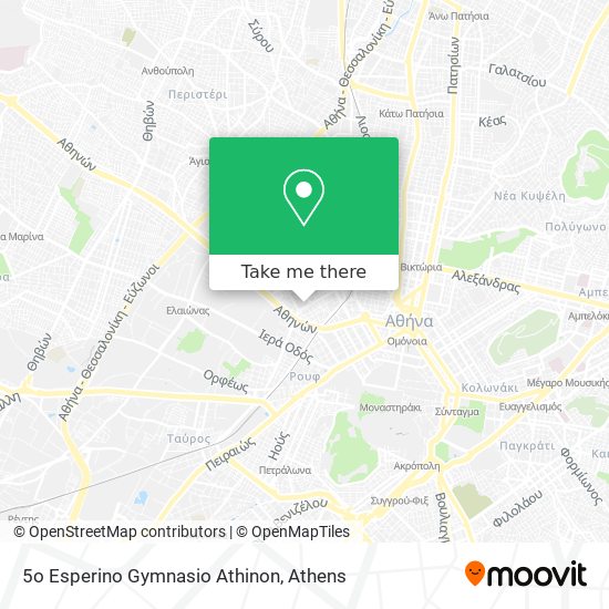 5o Esperino Gymnasio Athinon map