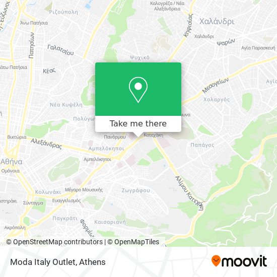 Moda Italy Outlet map