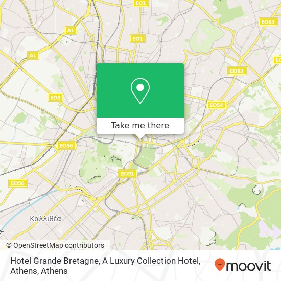 Hotel Grande Bretagne, A Luxury Collection Hotel, Athens map