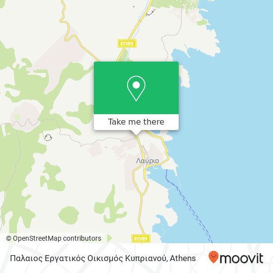 Παλαιος Εργατικός Οικισμός Κυπριανού map