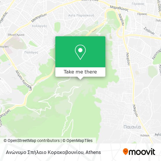 Ανώνυμο Σπήλαιο Κορακοβουνίου map