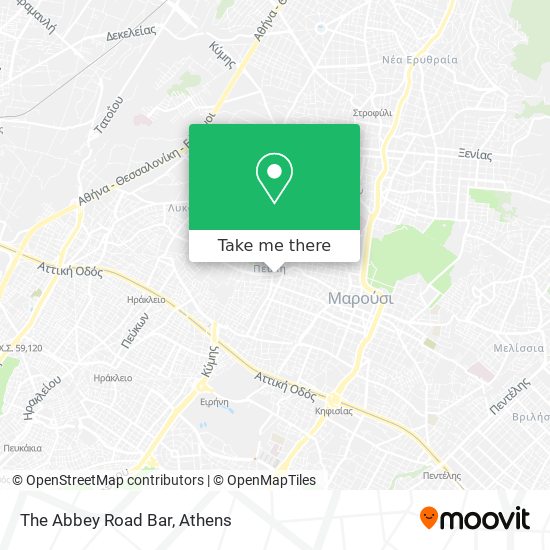 The Abbey Road Bar map