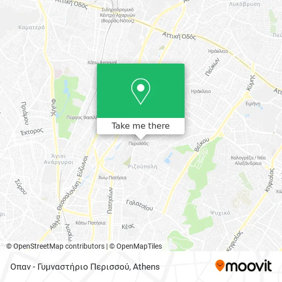 Οπαν - Γυμναστήριο Περισσού map
