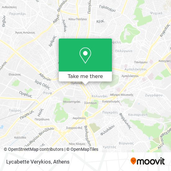 Lycabette Verykios map
