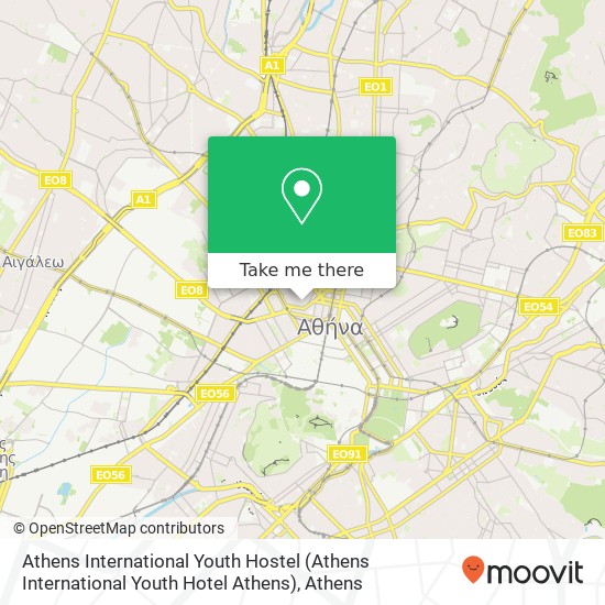 Athens International Youth Hostel map