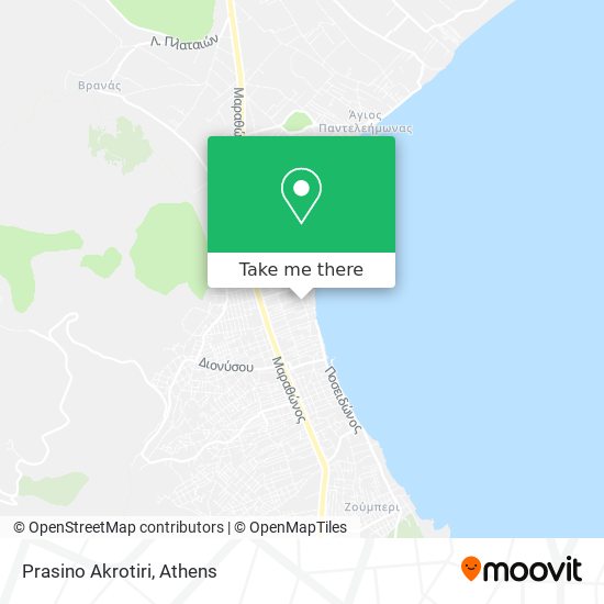 Prasino Akrotiri map