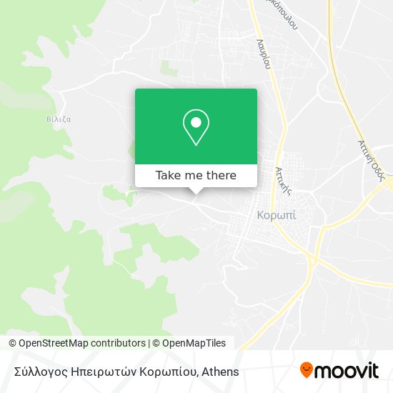 Σύλλογος Ηπειρωτών Κορωπίου map