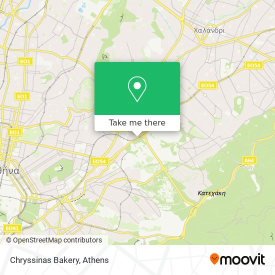 Chryssinas Bakery map