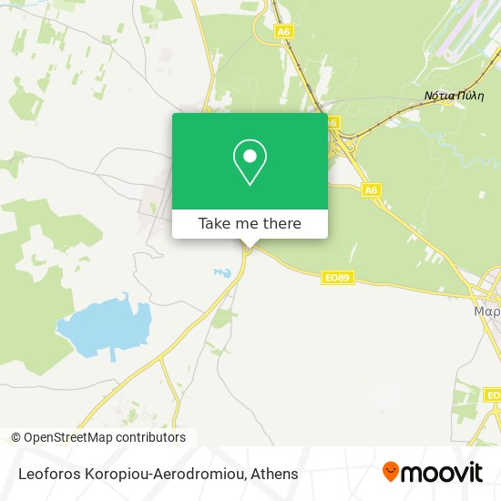 Leoforos Koropiou-Aerodromiou map