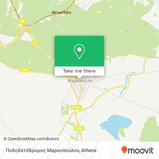 Ποδηλατόδρομος Μαρκοπούλου map