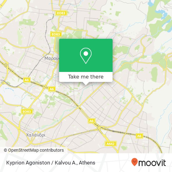 Kyprion Agoniston / Kalvou A. map