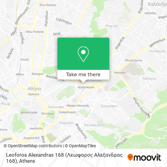 Leoforos Alexandras 168 (Λεωφορος Αλεξανδρας 168) map