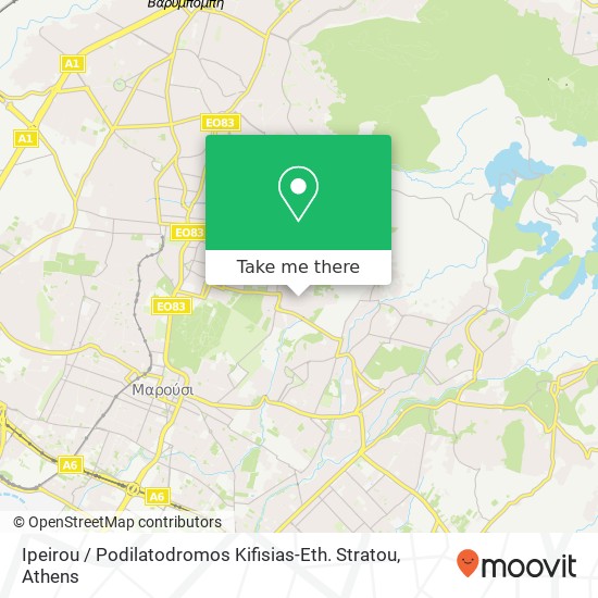 Ipeirou / Podilatodromos Kifisias-Eth. Stratou map