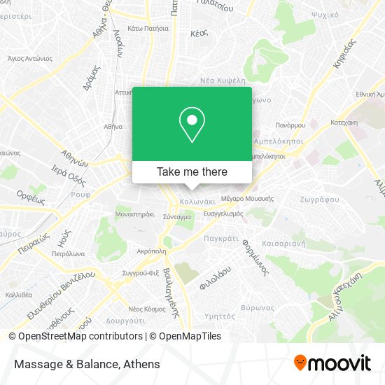 Massage & Balance map