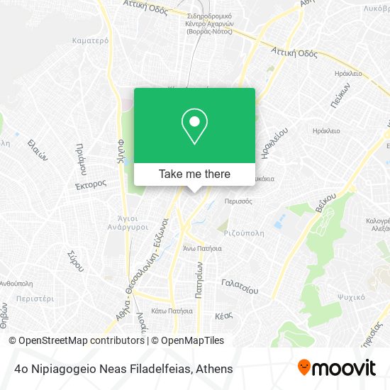 4o Nipiagogeio Neas Filadelfeias map