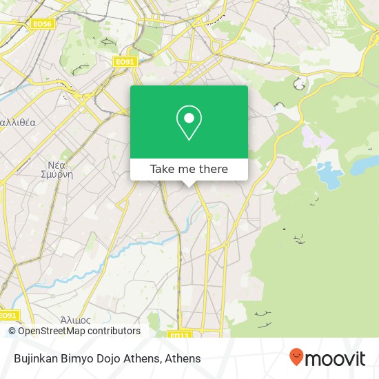 Bujinkan Bimyo Dojo Athens map