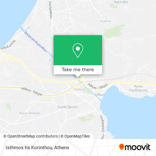 Isthmos tis Korinthou map