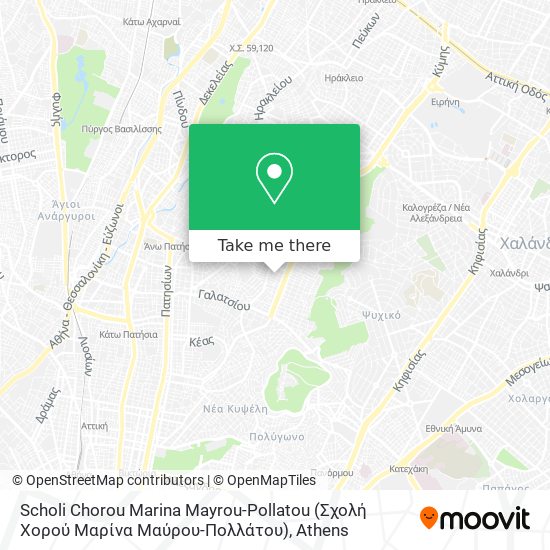 Scholi Chorou Marina Mayrou-Pollatou (Σχολή Χορού Μαρίνα Μαύρου-Πολλάτου) map