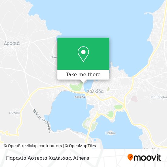 Παραλία Αστέρια Χαλκίδας map