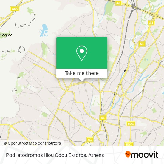 Podilatodromos Iliou Odou Ektoros map