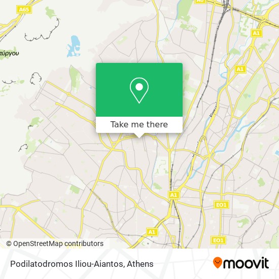 Podilatodromos Iliou-Aiantos map