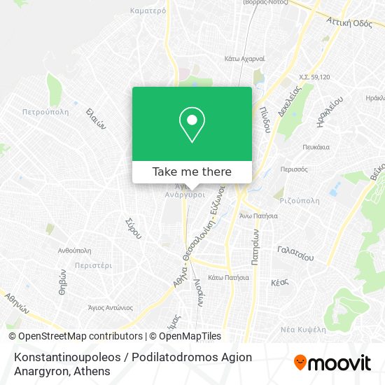 Konstantinoupoleos / Podilatodromos Agion Anargyron map