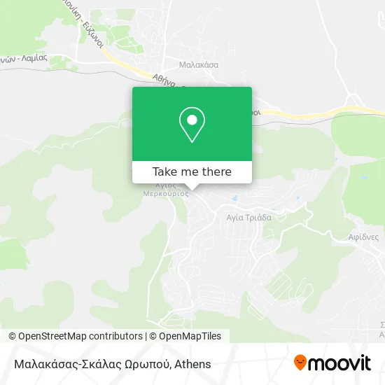 Μαλακάσας-Σκάλας Ωρωπού map