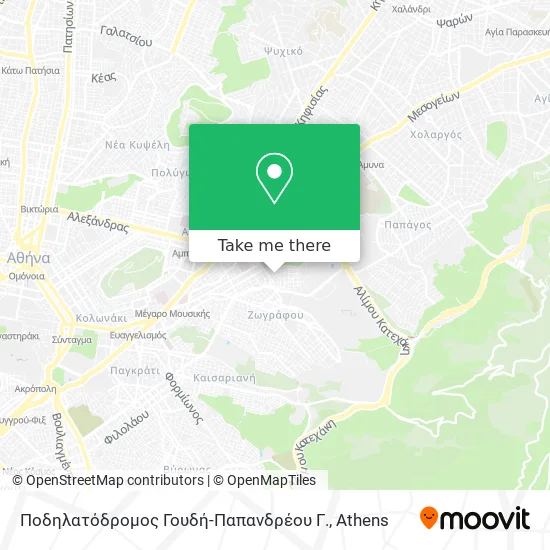 Ποδηλατόδρομος Γουδή-Παπανδρέου Γ. map